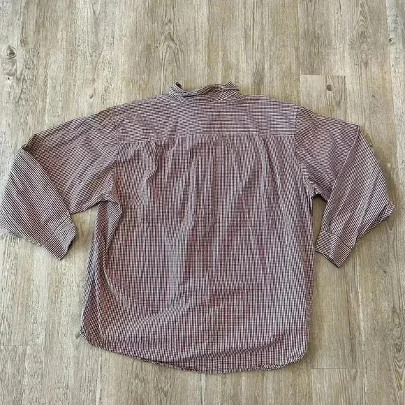 Mens Izod Red/Blue Checkered Button Up Shirt - 3XLT - Picture 5 of 7